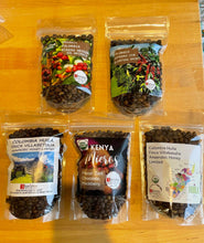Load image into Gallery viewer, Coffee sampler 5 oz each total of 25 oz